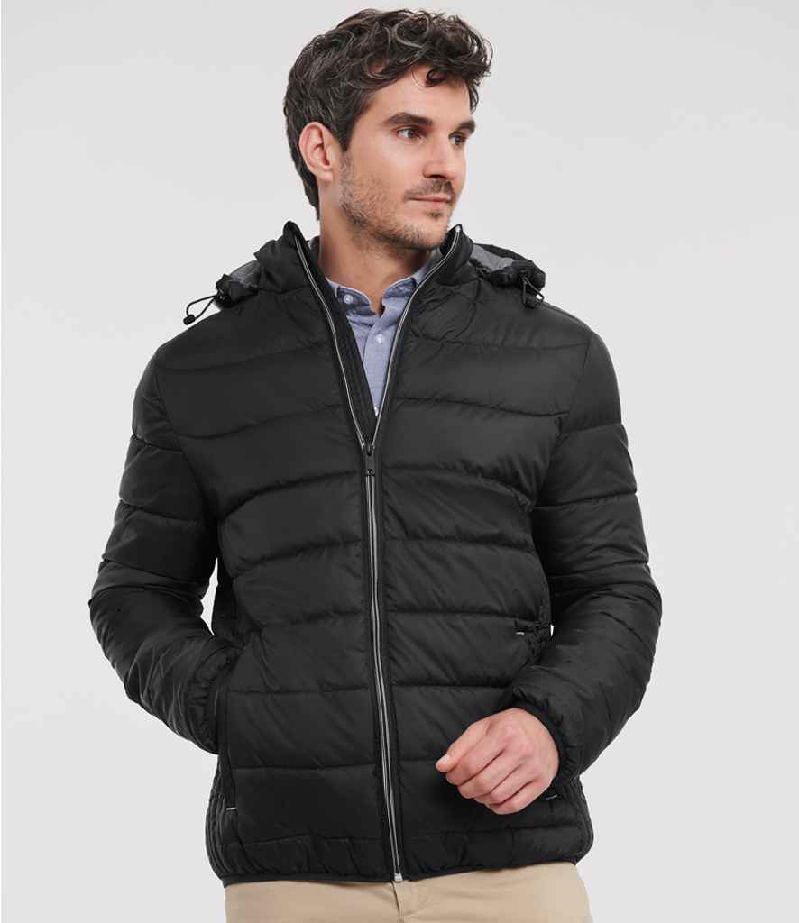 Russell Athletic Hooded Nano Padded Jacket - Black