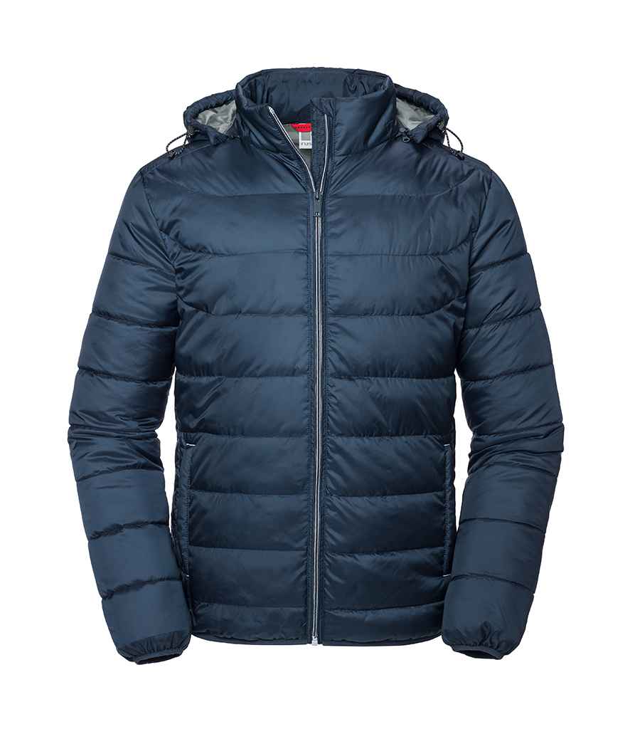 Russell Athletic Hooded Nano Padded Jacket - French Navy