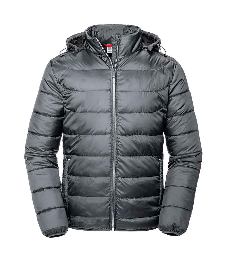 Russell Athletic Hooded Nano Padded Jacket - Iron