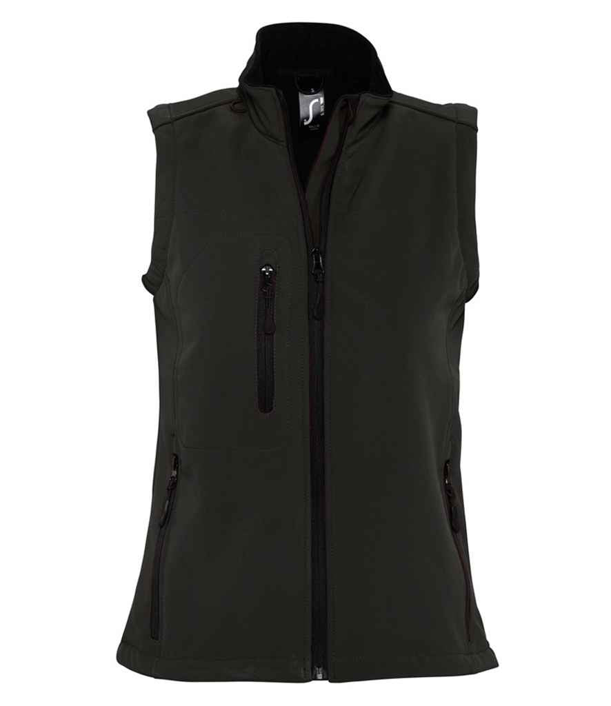 SOL'S Ladies Rallye Soft Shell Bodywarmer - Black