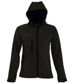 SOL'S Ladies Replay Hooded Soft Shell Jacket - Black