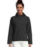 SOL'S Ladies Replay Hooded Soft Shell Jacket - Black