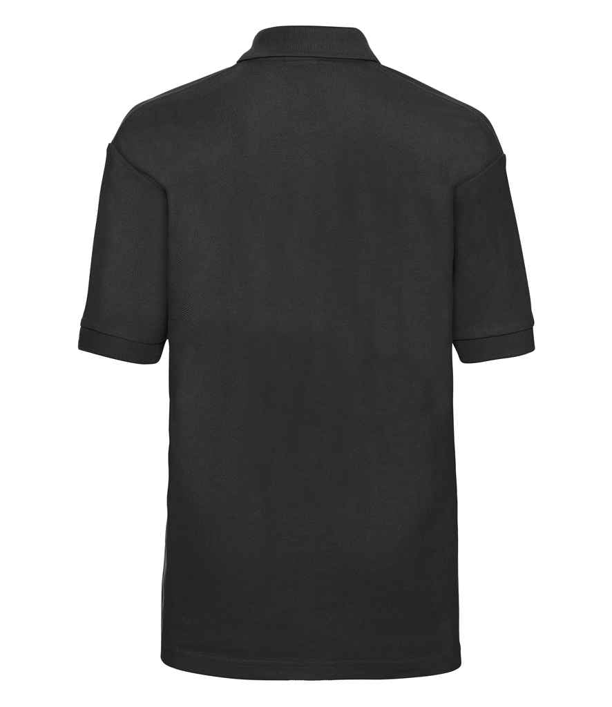 Russell Athletic Kids Poly/Cotton Piqué Polo Shirt - Black