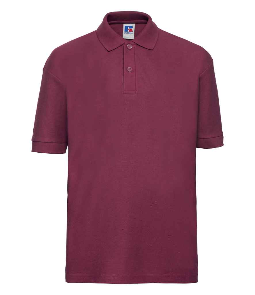 Russell Athletic Kids Poly/Cotton Piqué Polo Shirt - Burgundy