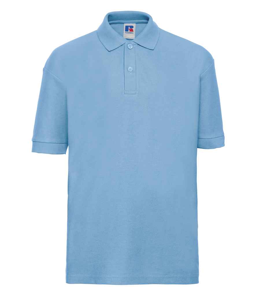 Russell Athletic Kids Poly/Cotton Piqué Polo Shirt - Sky Blue