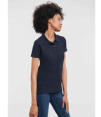 Russell Athletic Ladies Classic Poly/Cotton Piqué Polo Shirt - Black