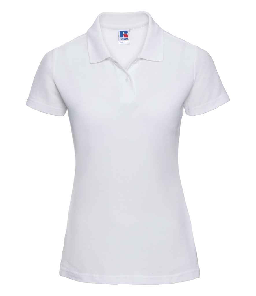 Russell Athletic Ladies Classic Poly/Cotton Piqué Polo Shirt - White