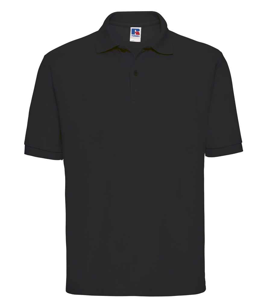 Russell Athletic Poly/Cotton Piqué Polo Shirt - Black