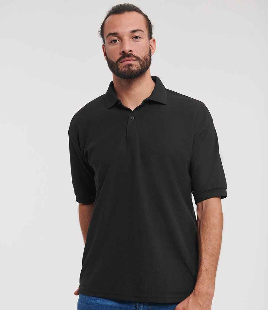 Russell Athletic Poly/Cotton Piqué Polo Shirt - Black