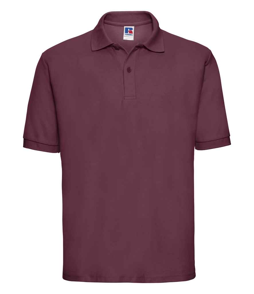 Russell Athletic Poly/Cotton Piqué Polo Shirt - Burgundy