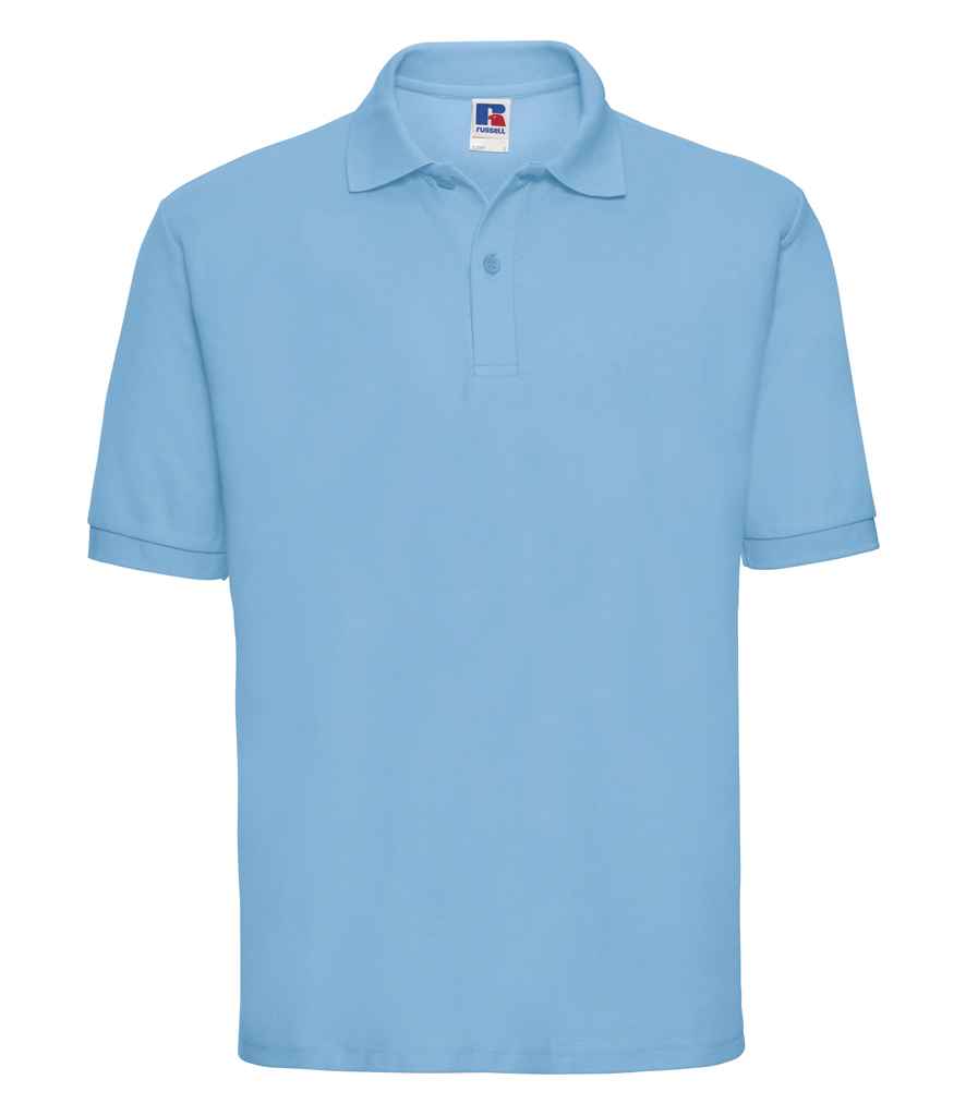 Russell Athletic Poly/Cotton Piqué Polo Shirt - Sky Blue
