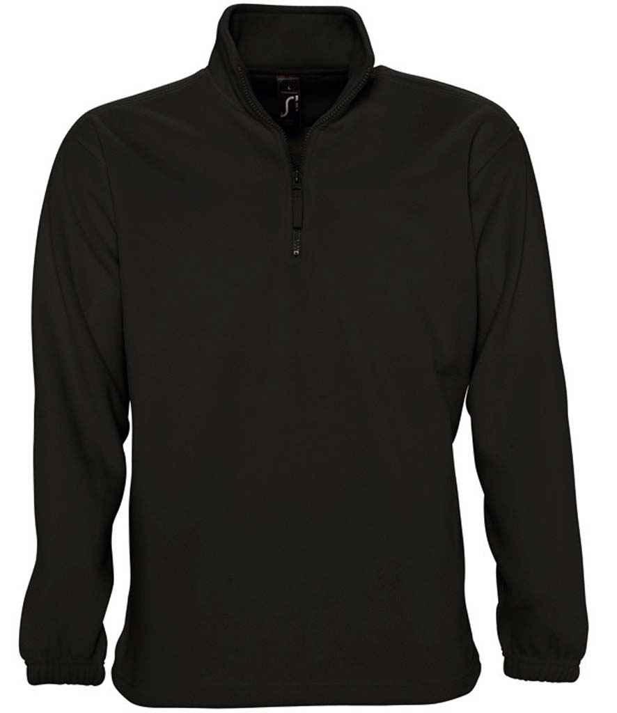 SOL'S Ness Zip Neck Fleece - Black