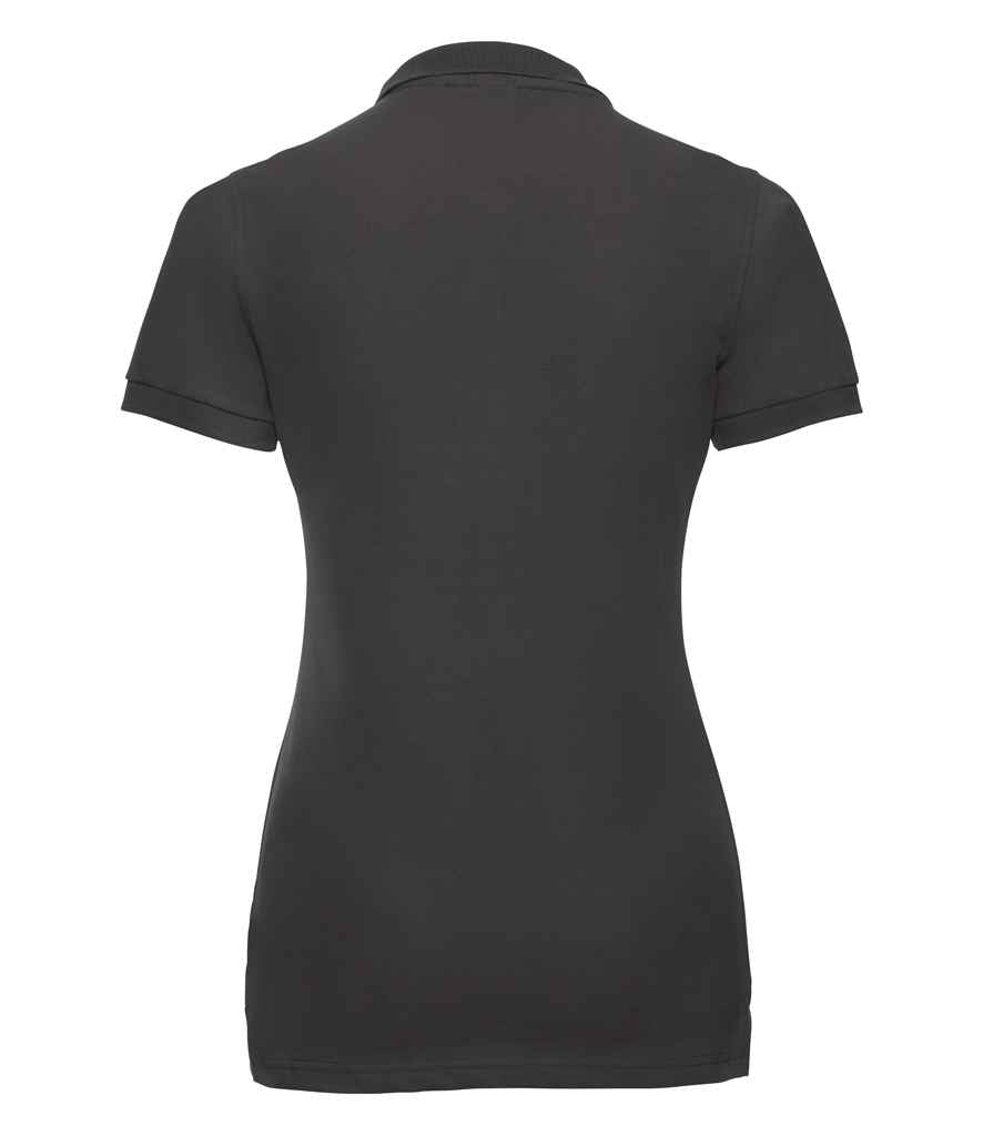Russell Athletic Ladies Stretch Piqué Polo Shirt - Black