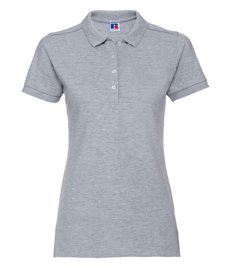 Russell Athletic Ladies Stretch Piqué Polo Shirt - Light Oxford