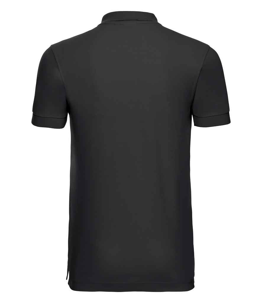 Russell Athletic Stretch Piqué Polo Shirt - Black