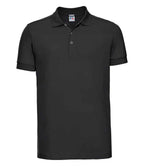 Russell Athletic Stretch Piqué Polo Shirt - Black