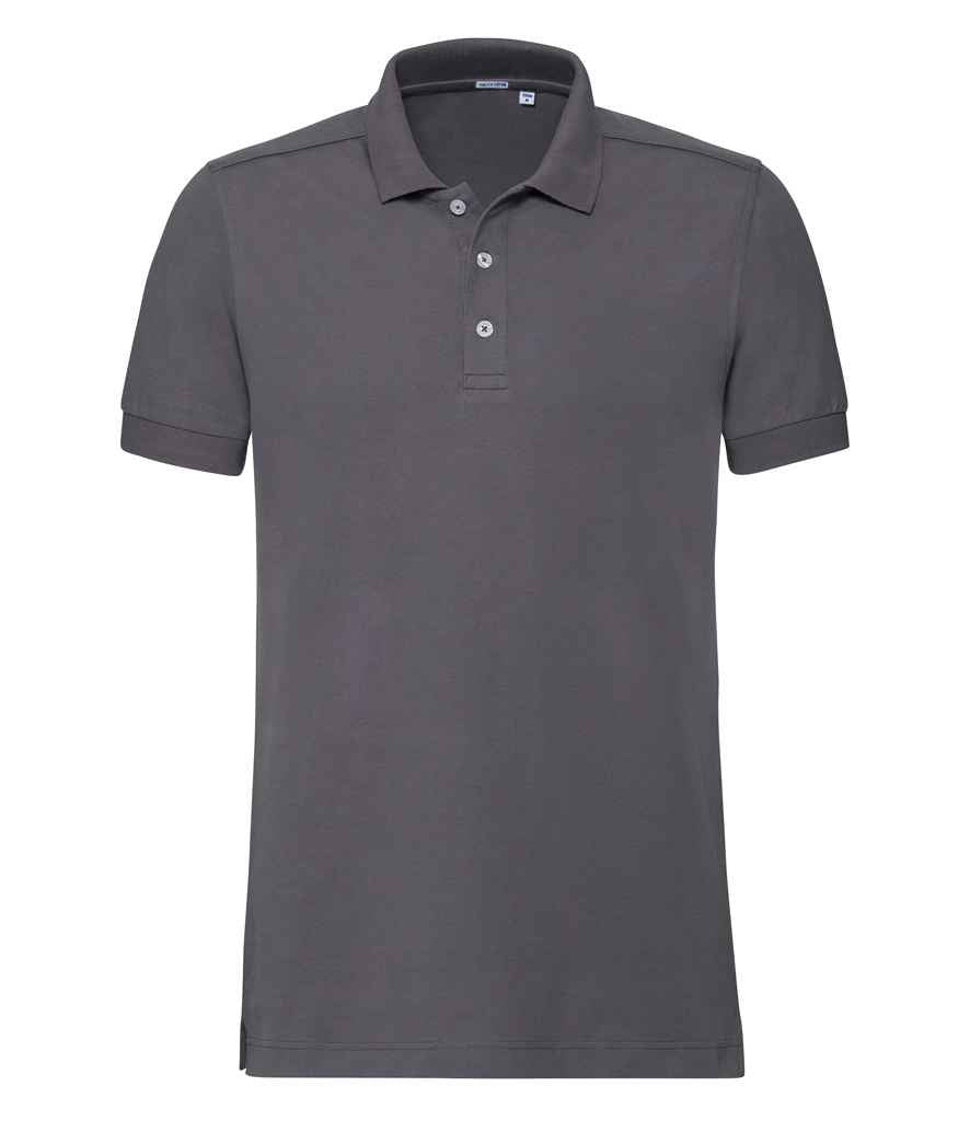 Russell Athletic Stretch Piqué Polo Shirt - Convoy Grey