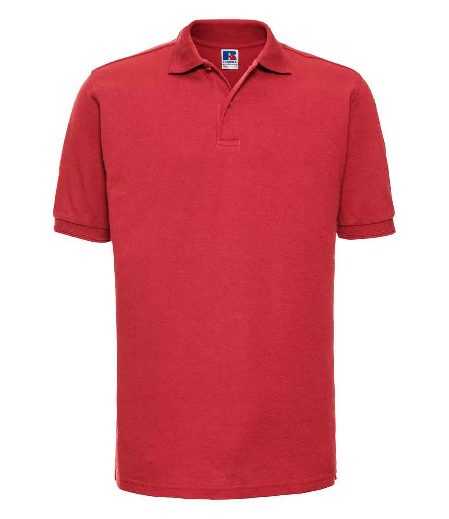 Russell Athletic Hardwearing Poly/Cotton Piqué Polo Shirt - Bright Red
