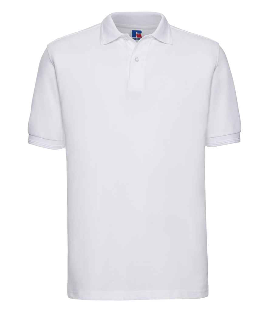 Russell Athletic Hardwearing Poly/Cotton Piqué Polo Shirt - White