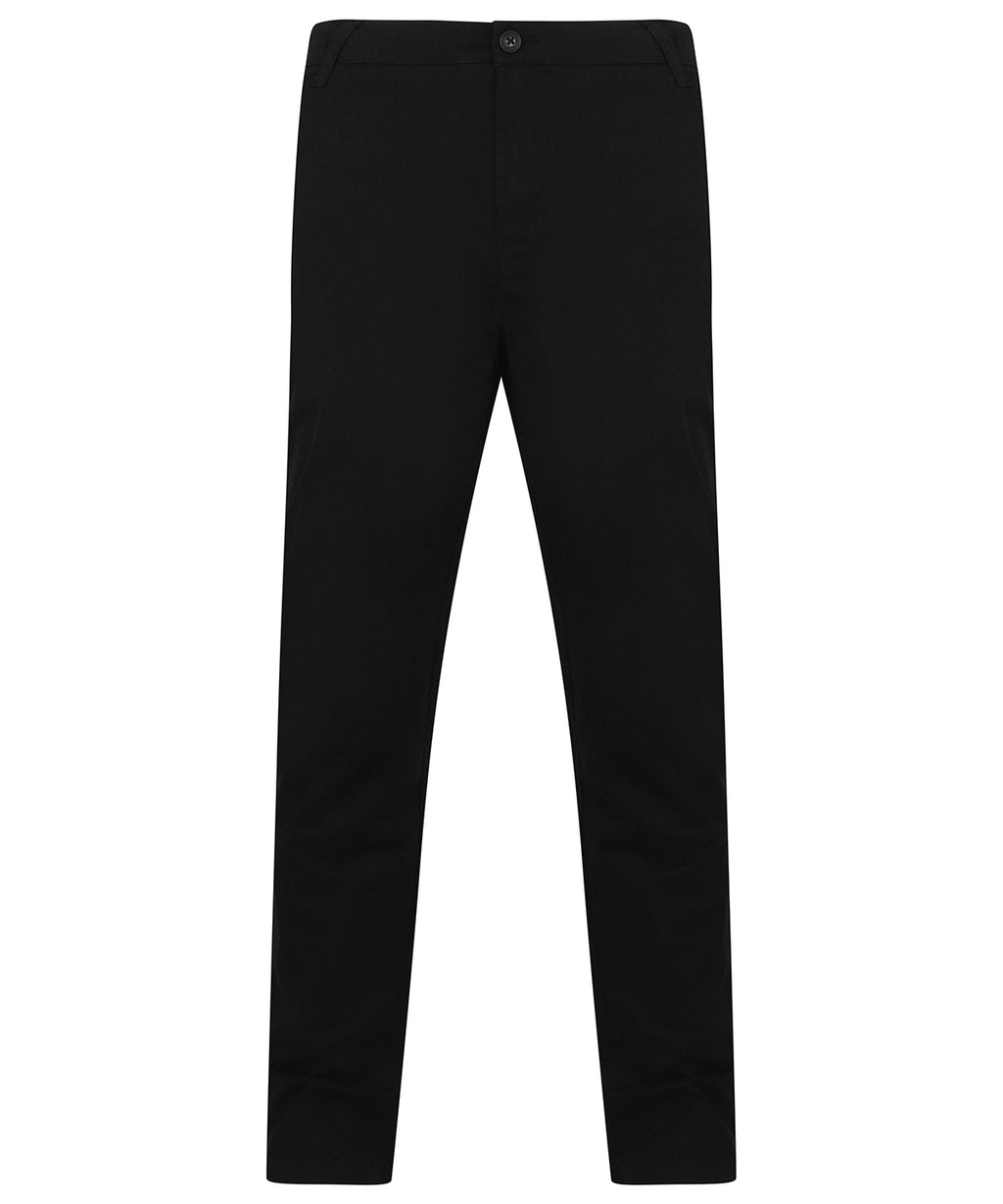 Stretch chinos with flex waistband