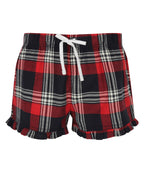 Women's tartan frill shorts