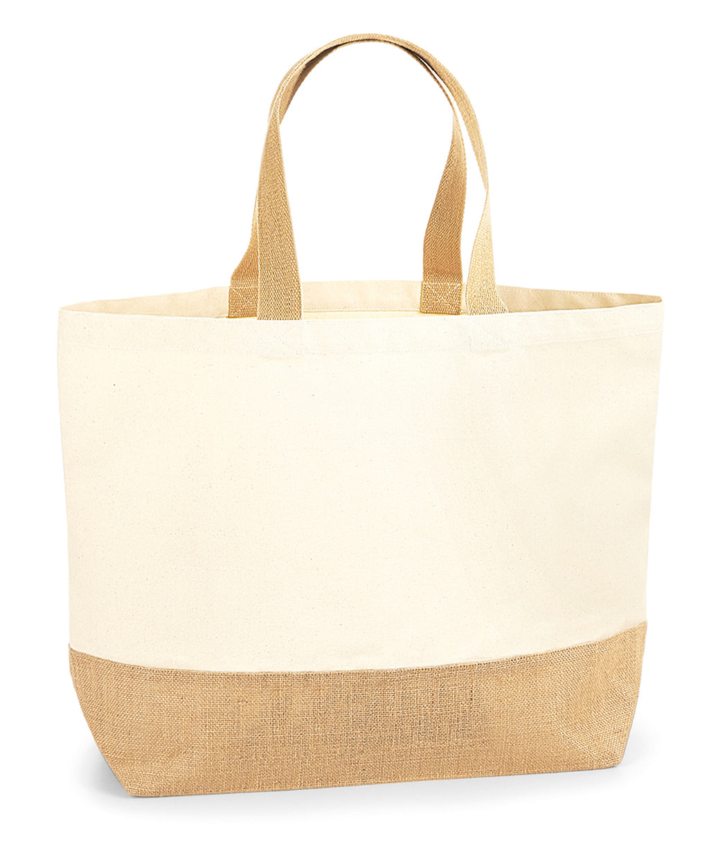 Jute base canvas tote XL