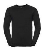 Russell Athletic Collection Cotton Acrylic V Neck Sweater - Black