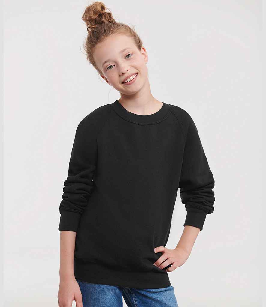 Russell Athletic Kids Raglan Sweatshirt - Black