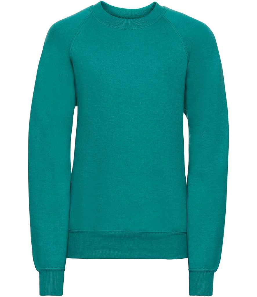 Russell Athletic Kids Raglan Sweatshirt - Winter Emerald