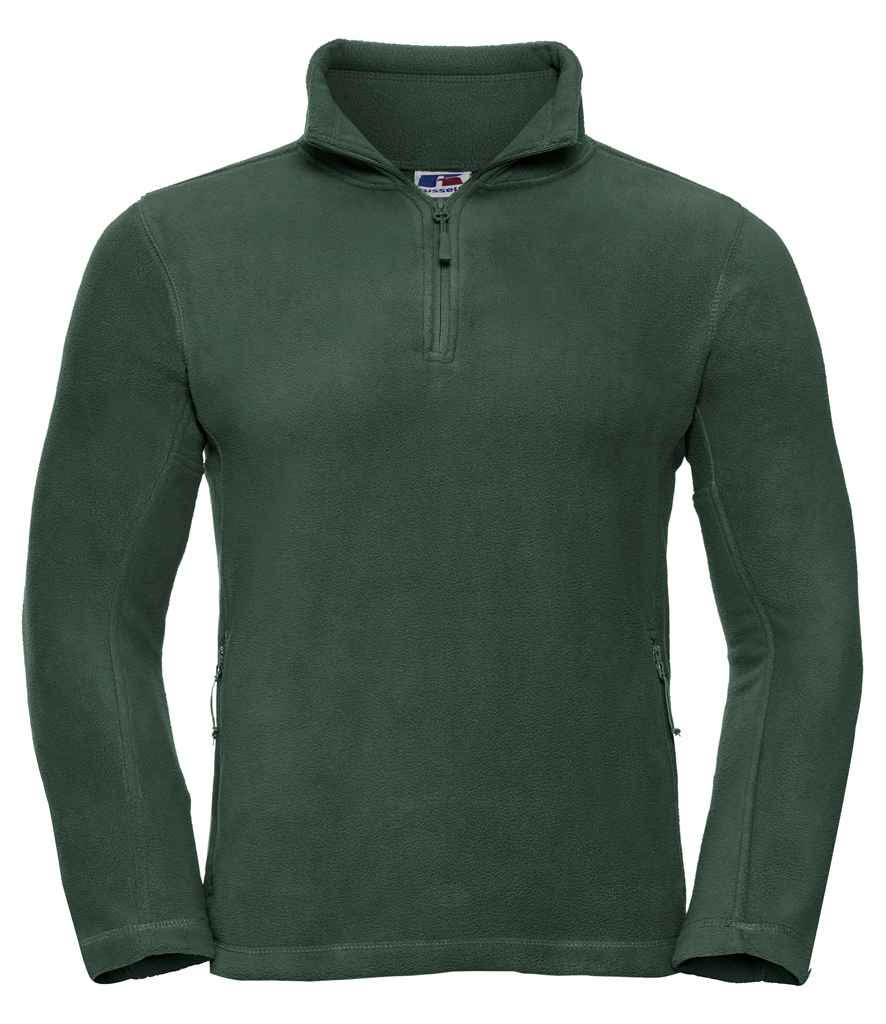 Russell Athletic Zip Neck Outdoor Fleece - Bottle Green