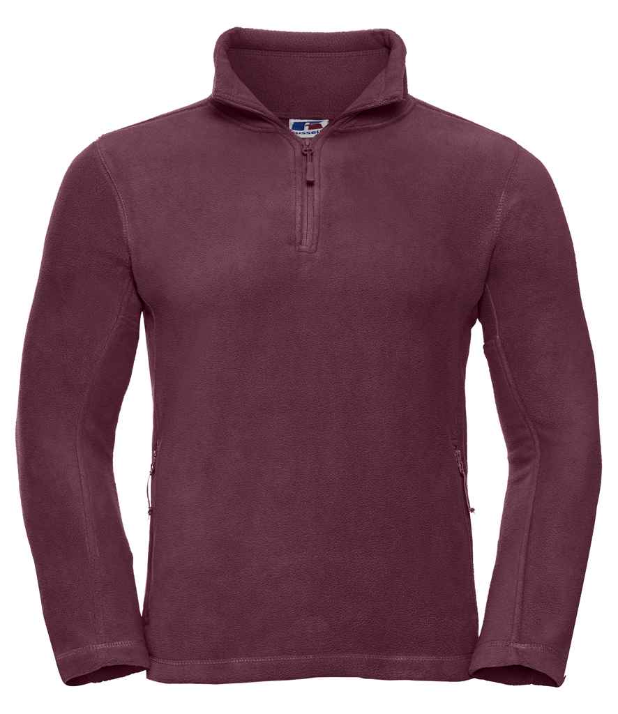 Russell Athletic Zip Neck Outdoor Fleece - Burgundy