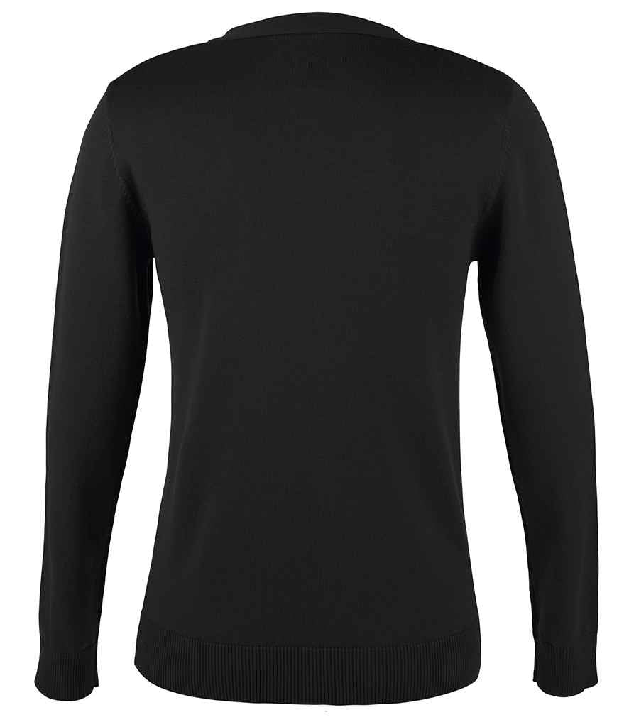 SOL'S Ladies Golden Cotton Acrylic V Neck Cardigan - Black