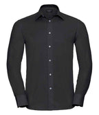 Russell Athletic Collection Long Sleeve Tailored Oxford Shirt - Black
