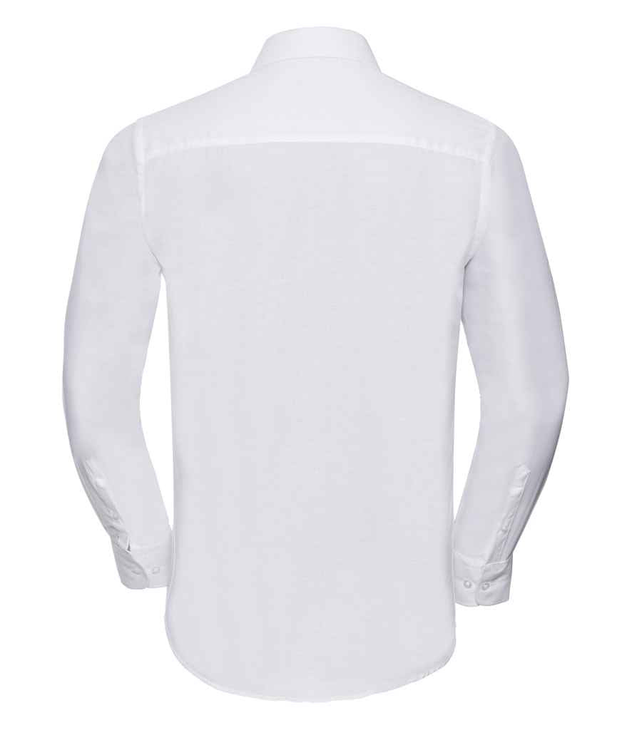 Russell Athletic Collection Long Sleeve Tailored Oxford Shirt - White