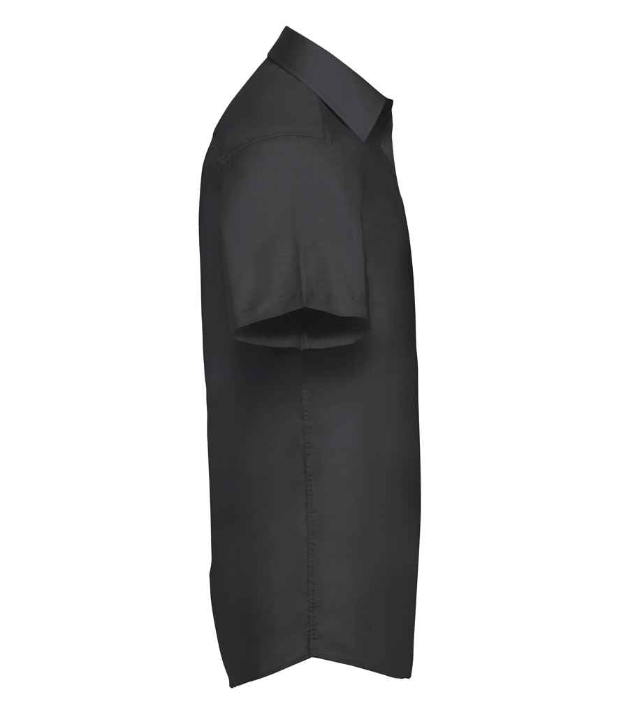 Russell Athletic Collection Short Sleeve Tailored Oxford Shirt - Black