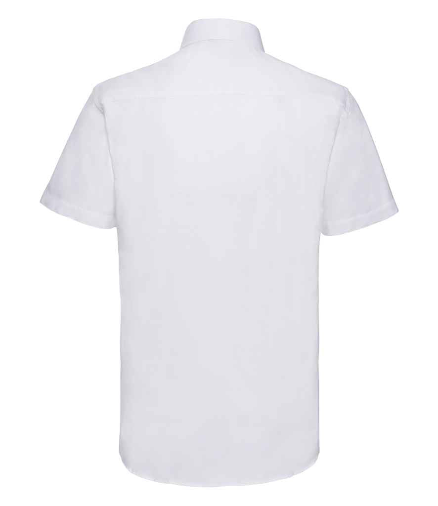 Russell Athletic Collection Short Sleeve Tailored Oxford Shirt - White