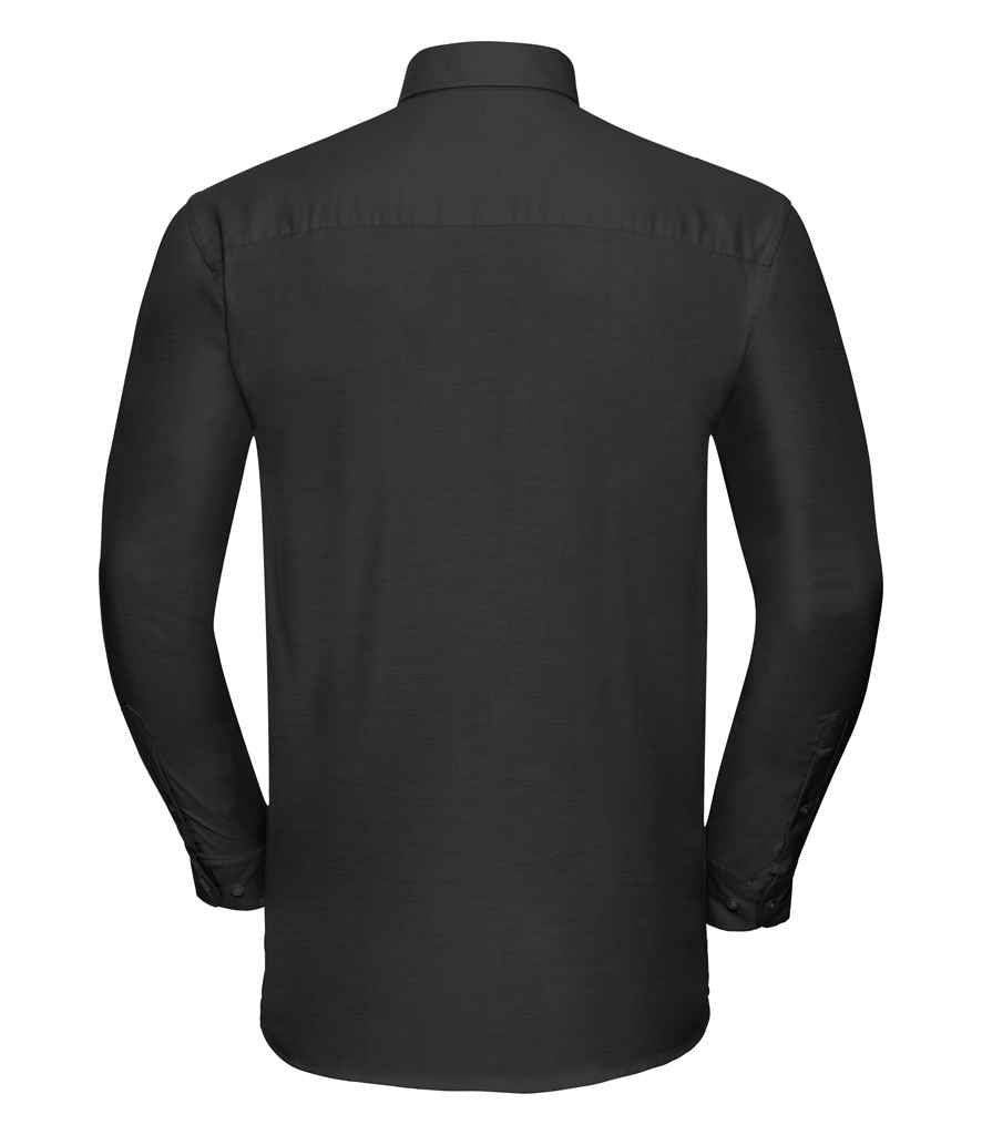 Russell Athletic Collection Long Sleeve Easy Care Oxford Shirt - Black