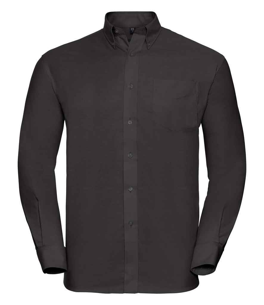 Russell Athletic Collection Long Sleeve Easy Care Oxford Shirt - Black