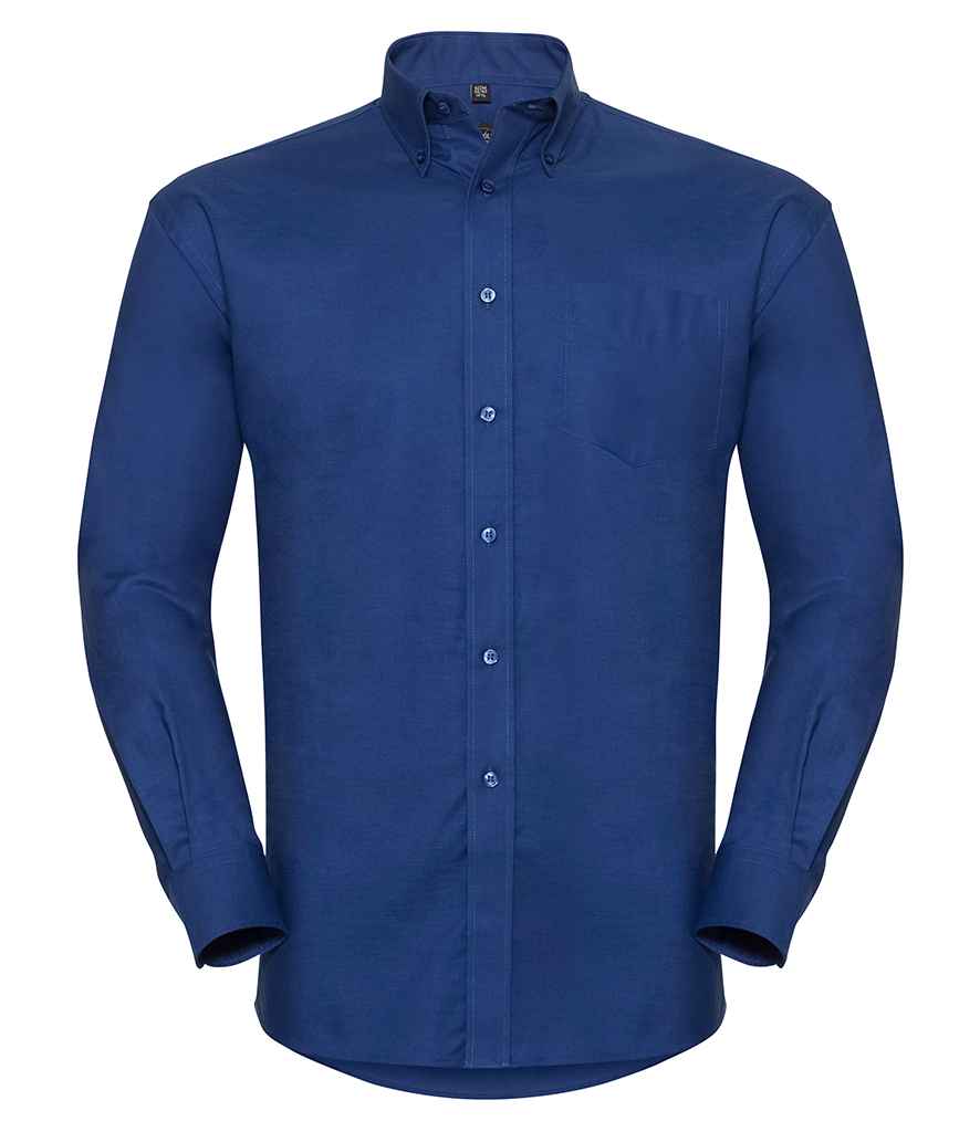Russell Athletic Collection Long Sleeve Easy Care Oxford Shirt - Bright Royal