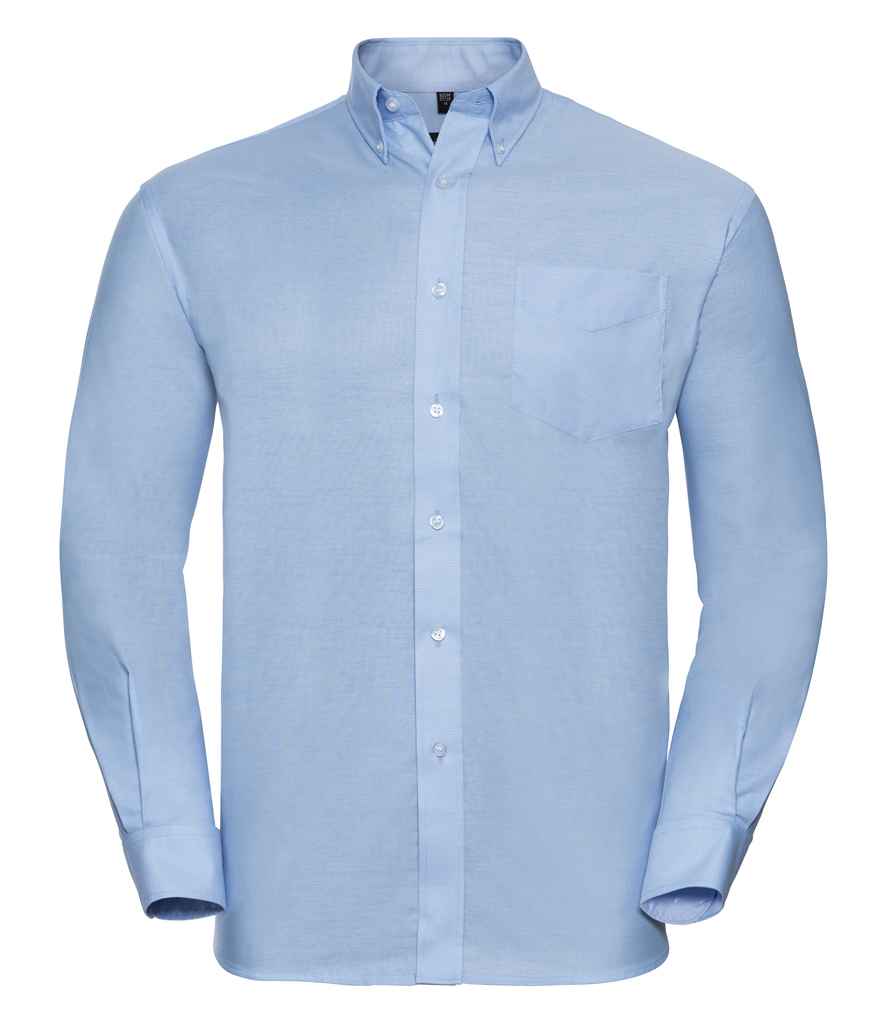 Russell Athletic Collection Long Sleeve Easy Care Oxford Shirt - Oxford Blue