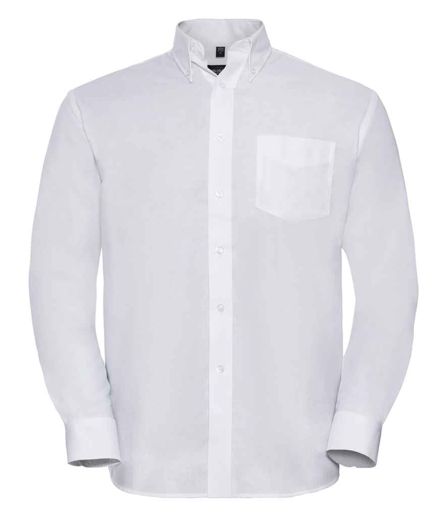 Russell Athletic Collection Long Sleeve Easy Care Oxford Shirt - White