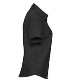 Russell Athletic Collection Ladies Short Sleeve Easy Care Oxford Shirt - Black