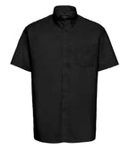 Russell Athletic Collection Short Sleeve Easy Care Oxford Shirt - Black