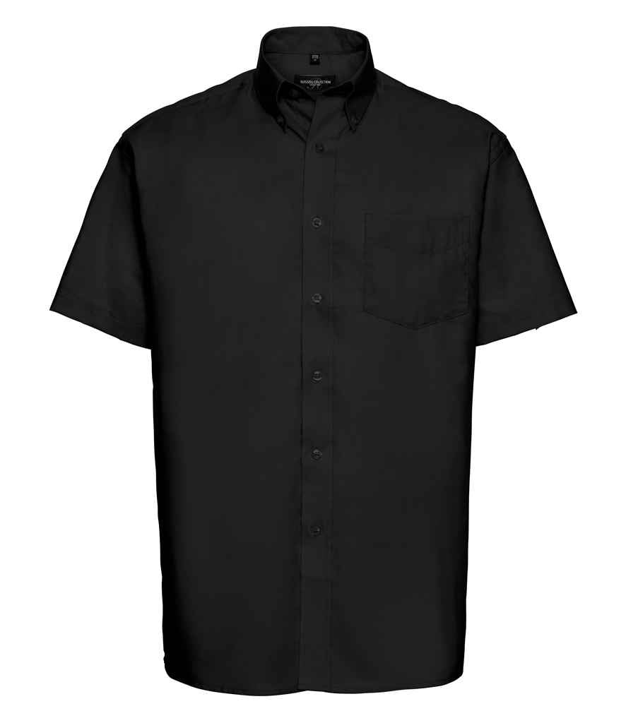 Russell Athletic Collection Short Sleeve Easy Care Oxford Shirt - Black