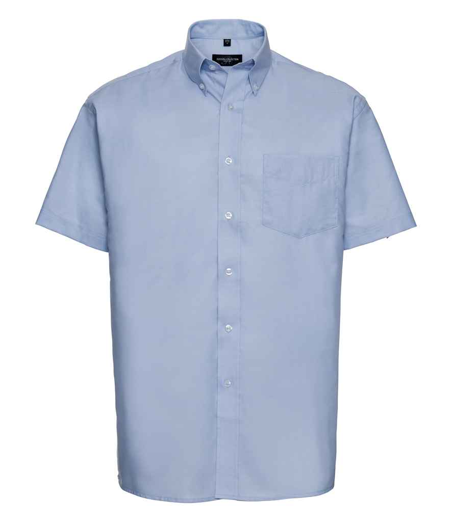 Russell Athletic Collection Short Sleeve Easy Care Oxford Shirt - Oxford Blue