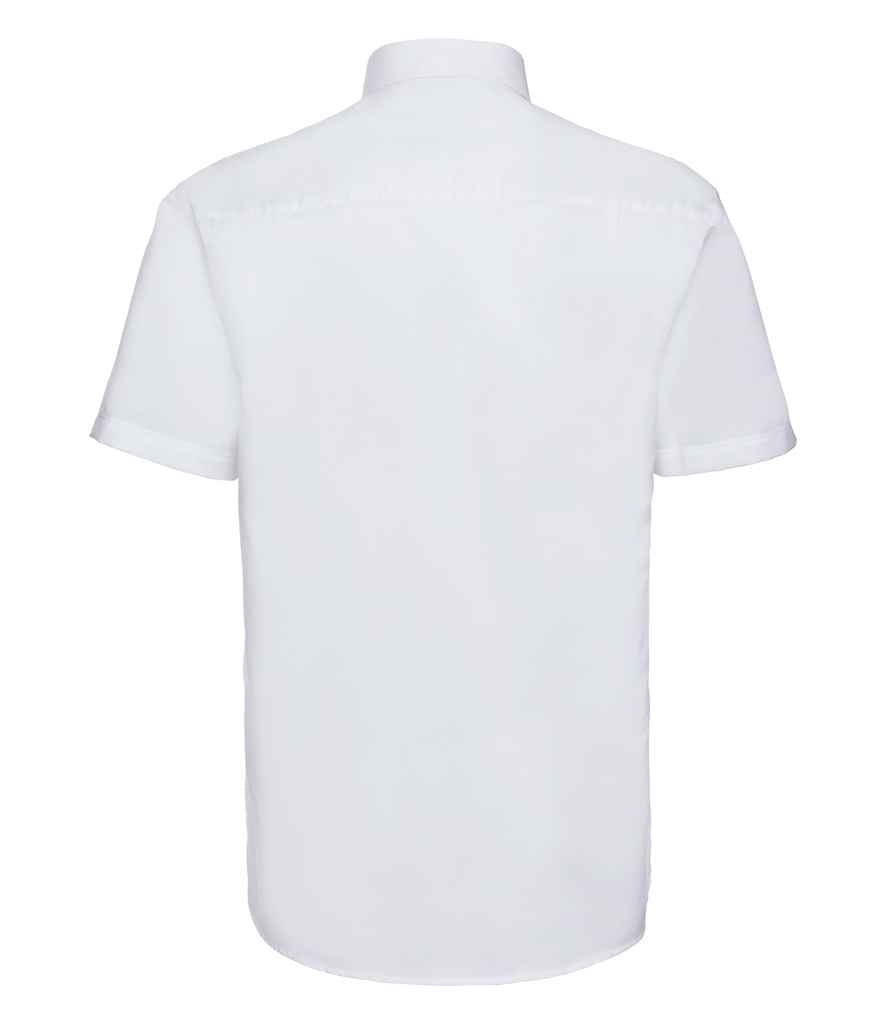 Russell Athletic Collection Short Sleeve Easy Care Oxford Shirt - White
