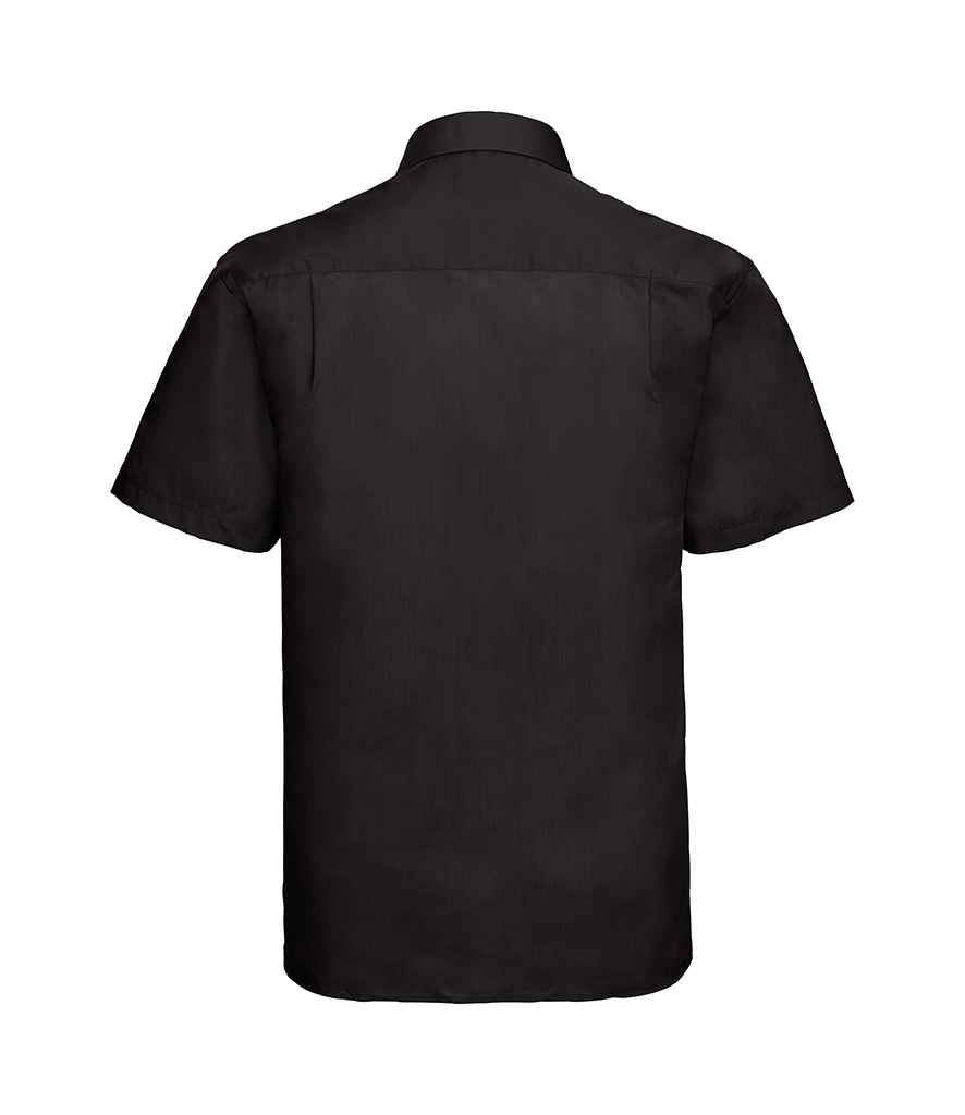 Russell Athletic Collection Short Sleeve Easy Care Poplin Shirt - Black