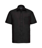 Russell Athletic Collection Short Sleeve Easy Care Poplin Shirt - Black