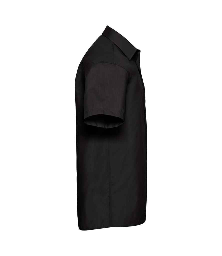 Russell Athletic Collection Short Sleeve Easy Care Poplin Shirt - Black