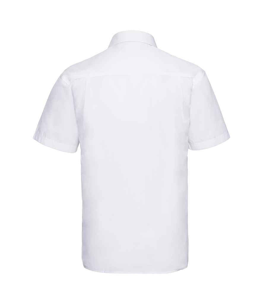 Russell Athletic Collection Short Sleeve Easy Care Poplin Shirt - White